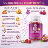 Grab The Gold Biotin Gummies with a hand holding a gummy