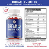 Grab The Gold Dream Gummies close-up showing gummy texture