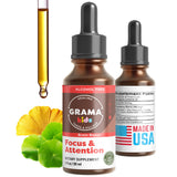 Grama Organic Kids Focus Drops 85g front view with label