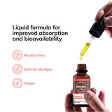 Grama Organic Kids Focus Drops 85g in hand for easy use