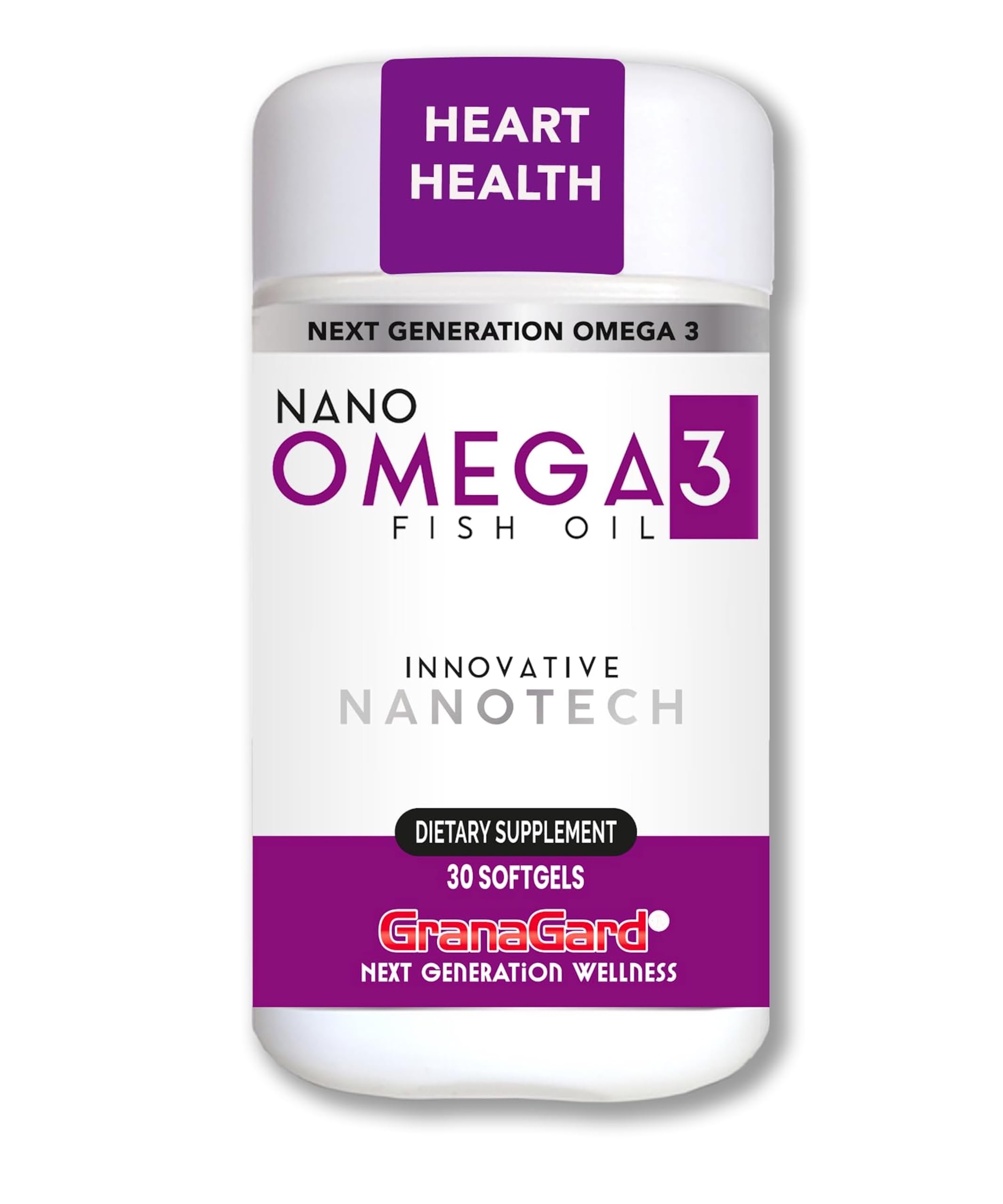 Granagard Nano Omega-3 Softgels front view packaging