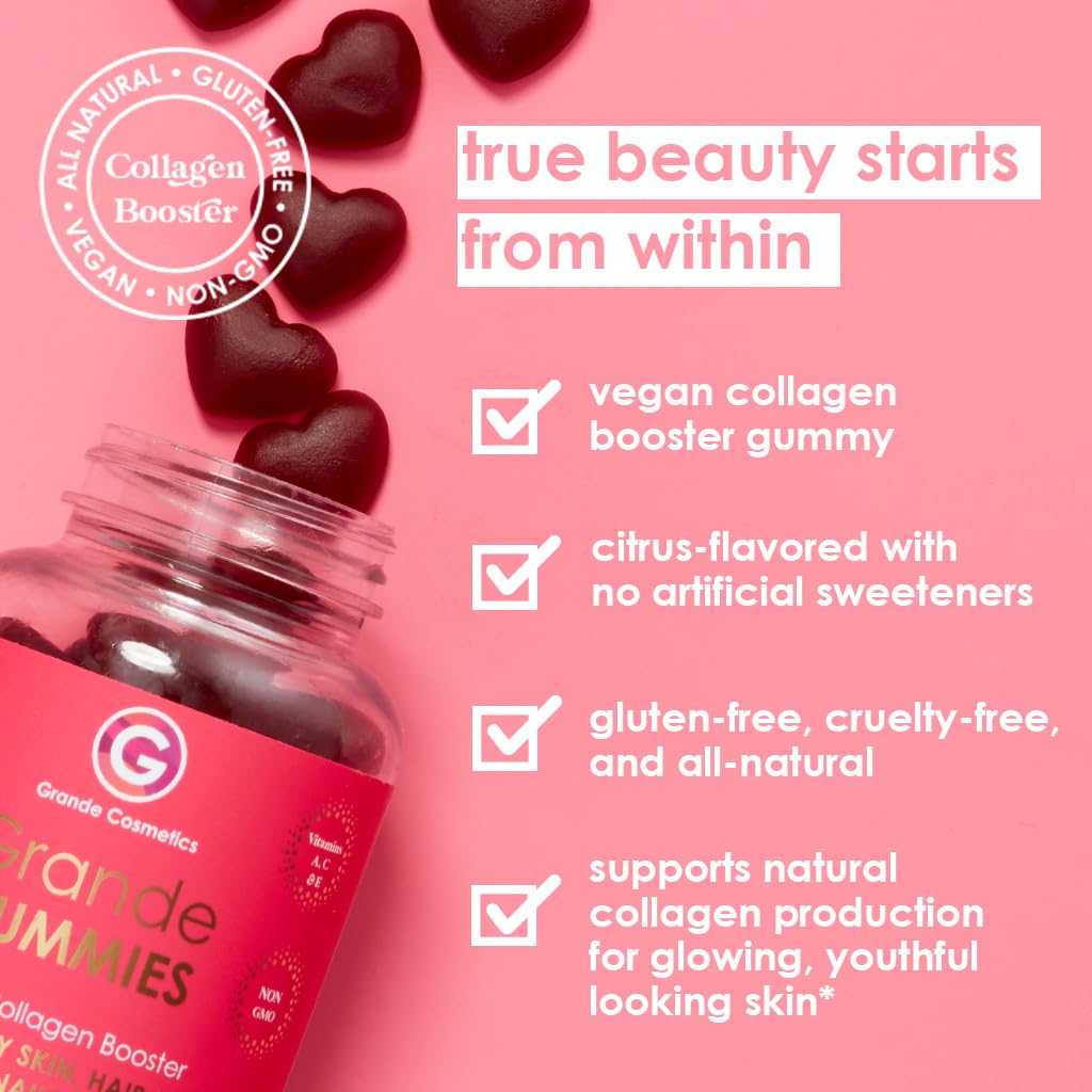 Grande Cosmetics Vegan Collagen support Gummy packaging