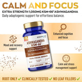 Granions Ashwagandha Supplement 1050mg side view