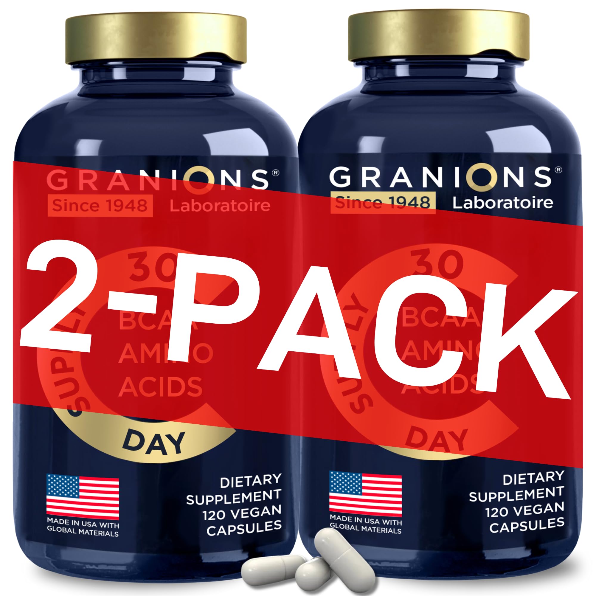 Granions BCAA Amino Acid Complex front view of packaging