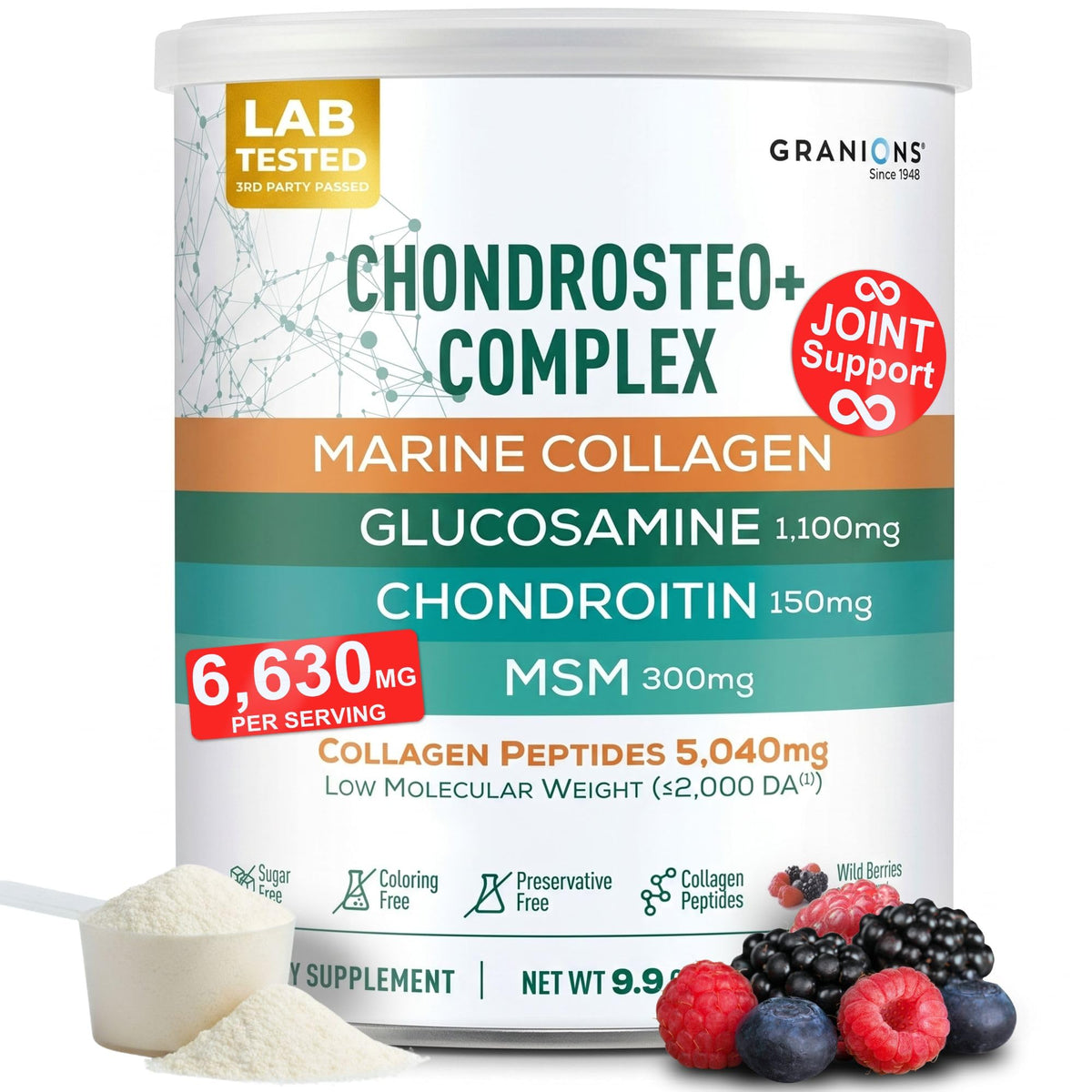Granions Chondroitin Supplement 283g front view