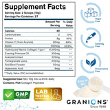 Granions Collagen Complex Powder scoop next to the container