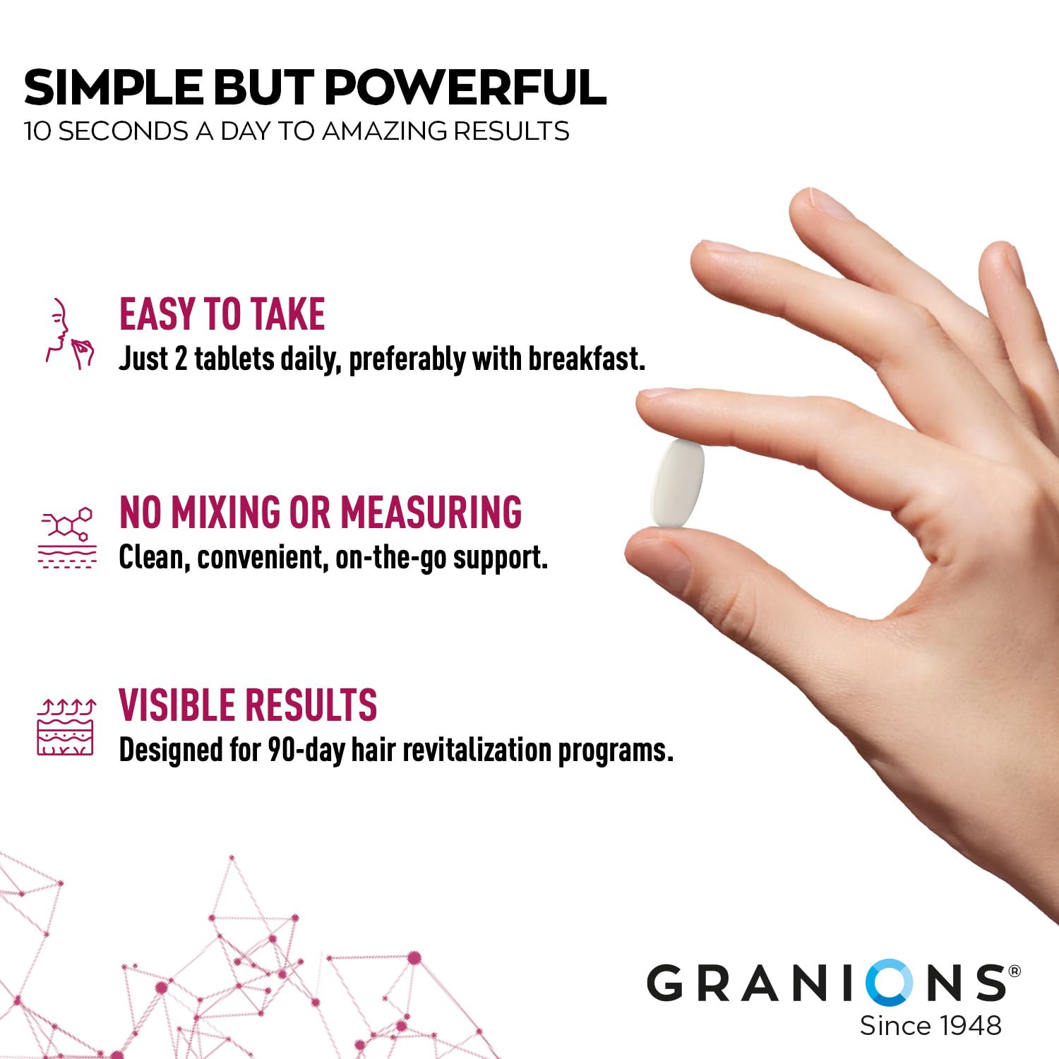 Granions Collagen Supplement with a measuring spoon