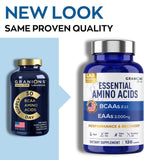 Granions EAA BCAA Amino Acid Supplement 90 Capsules side view