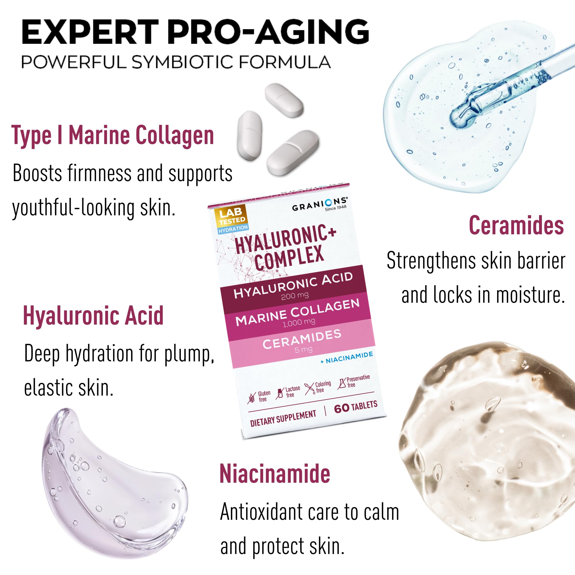 Granions Hyaluronic Acid Supplement 200mg packaging