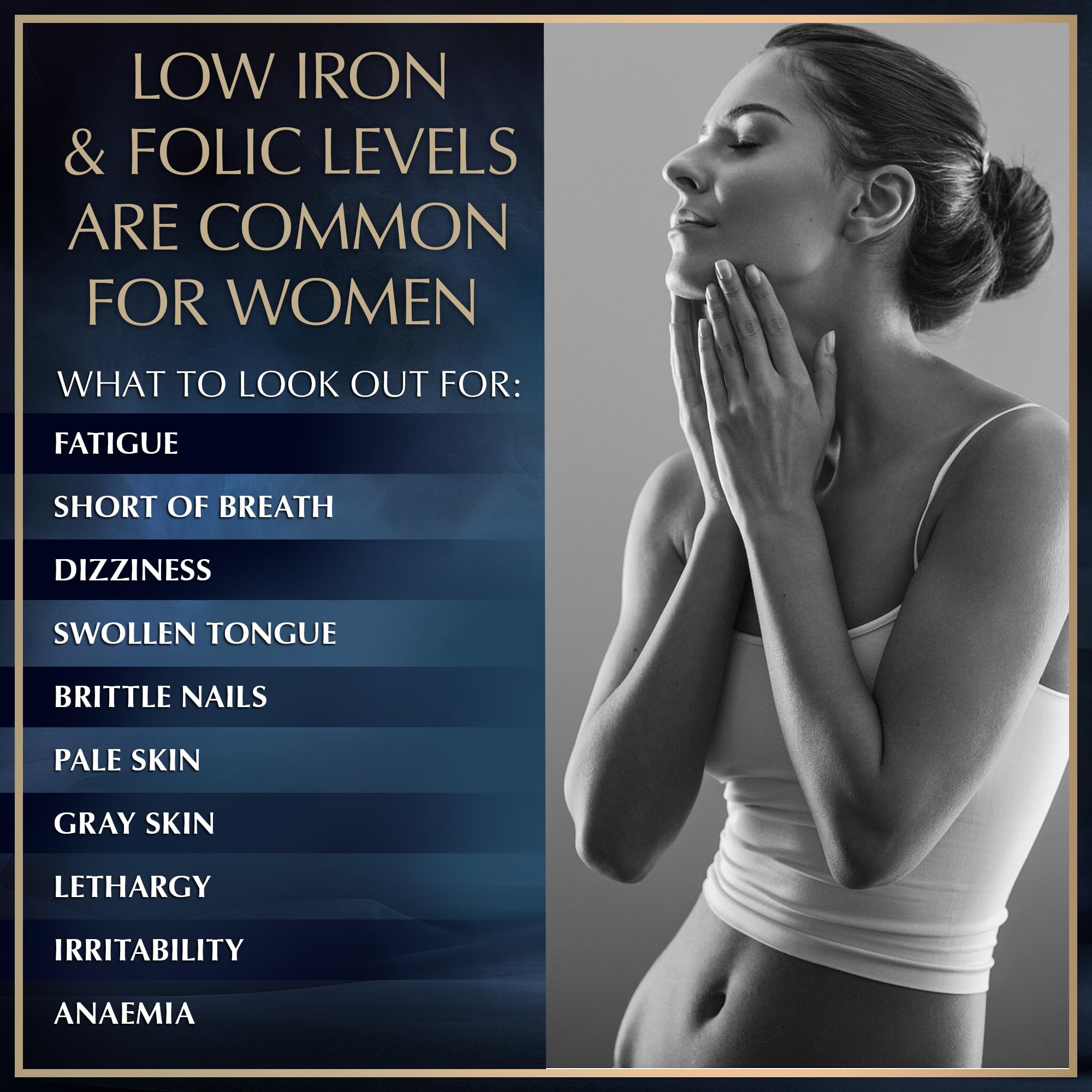 Granions Iron Supplement for Women bottle with 60 tablets