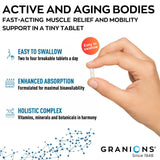 Granions Multimineral Supplement tablets on a table