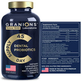 Granions Probiotic Tablets close-up of mint flavour