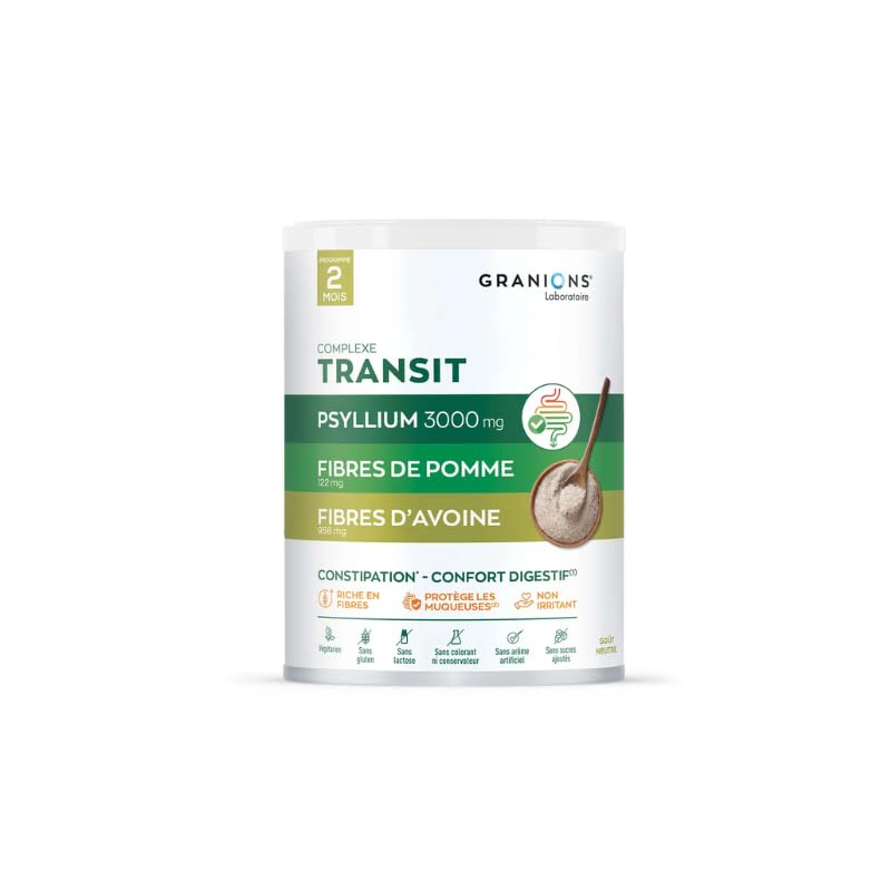Granions Psyllium Husk Superfood Drink Powder mixed in smoothie