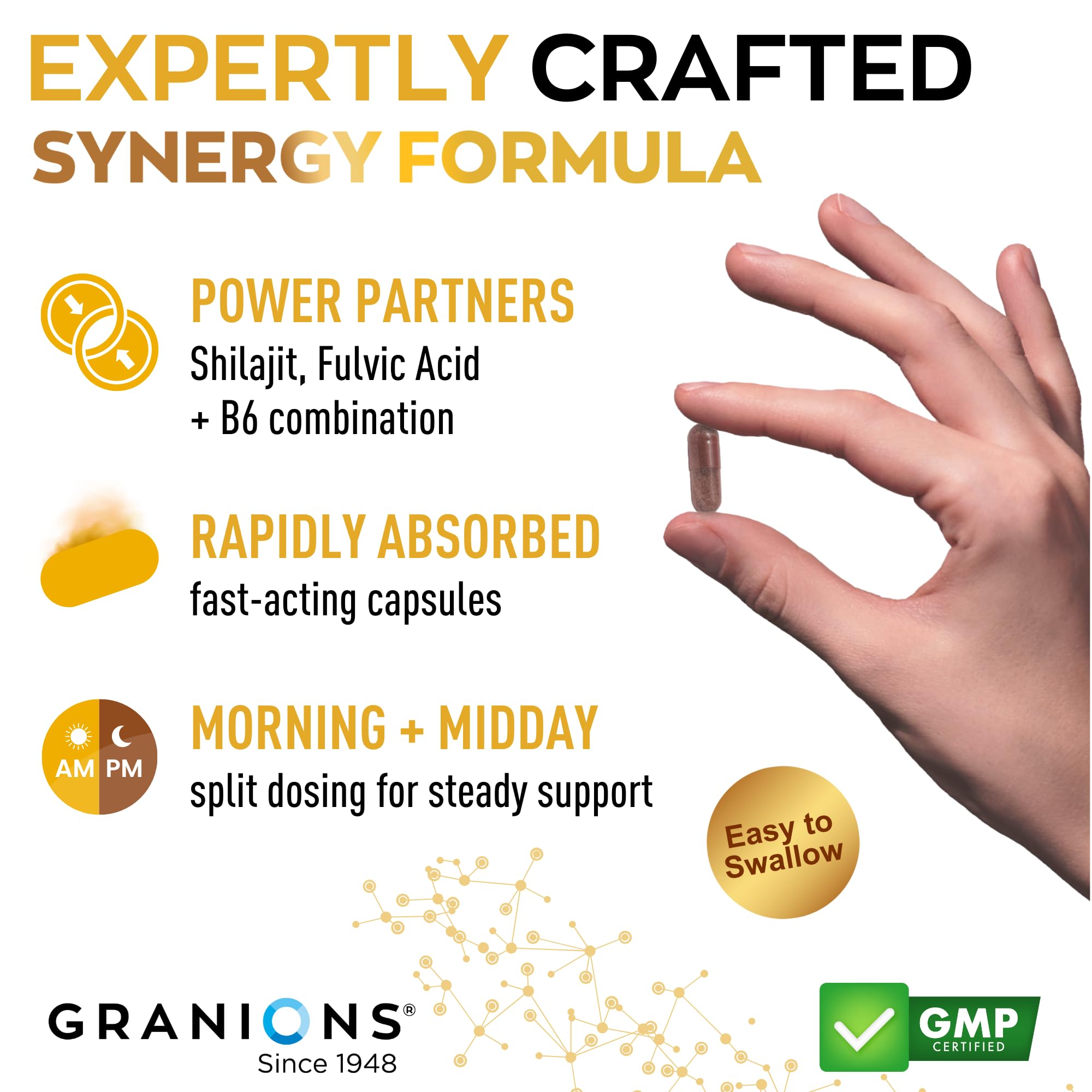 Granions Shilajit Complex Capsules 1000mg ingredients list