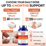 Granions Vitamin D3 & K2 supplement ingredients list