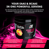 Granite Supplements EAAs BCAA Powder 390g in a gym setting