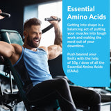 Granite Supplements Essential Amino Acids 390g with gym equipment