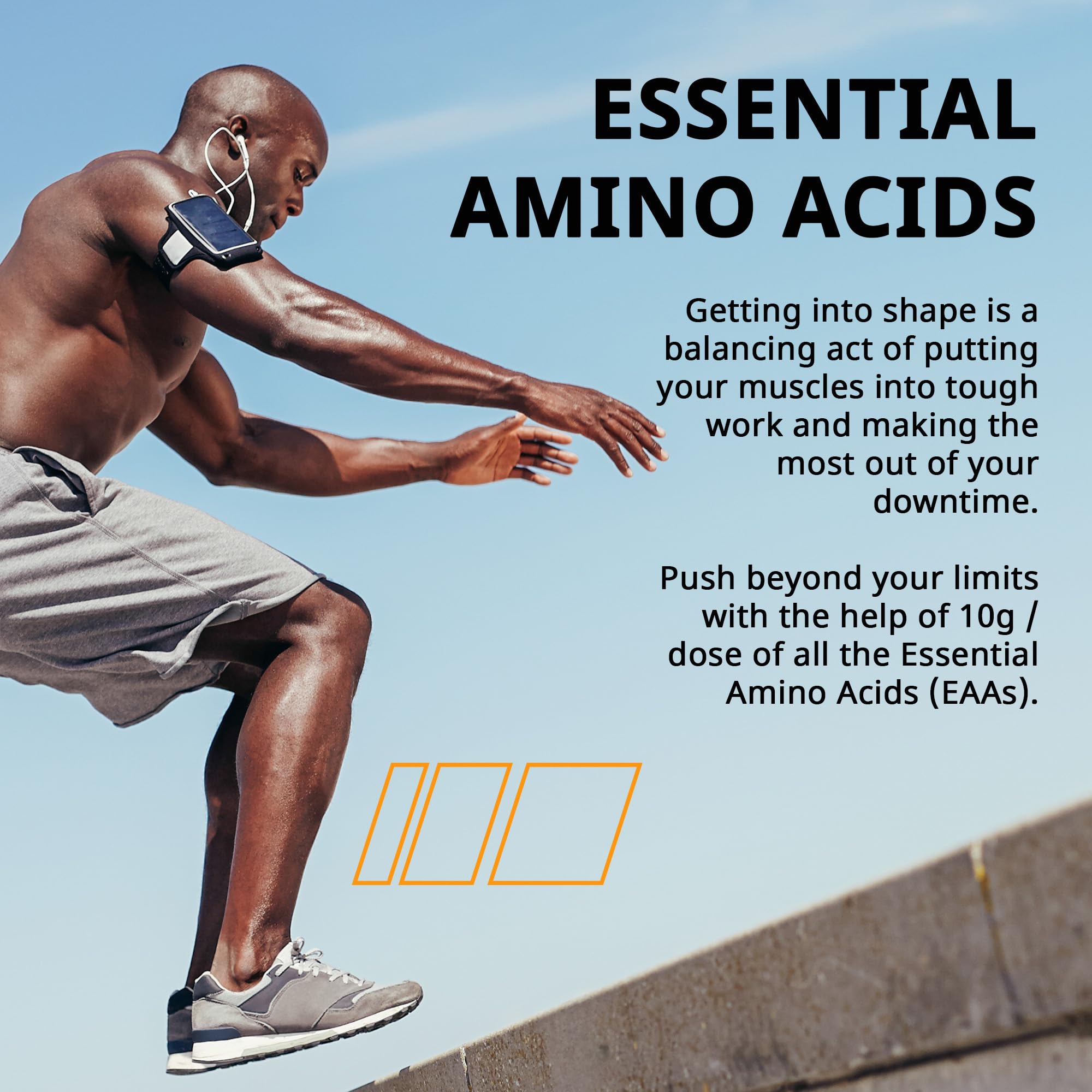 Granite Supplements Essential Amino Acids Powder 540g in a gym setting