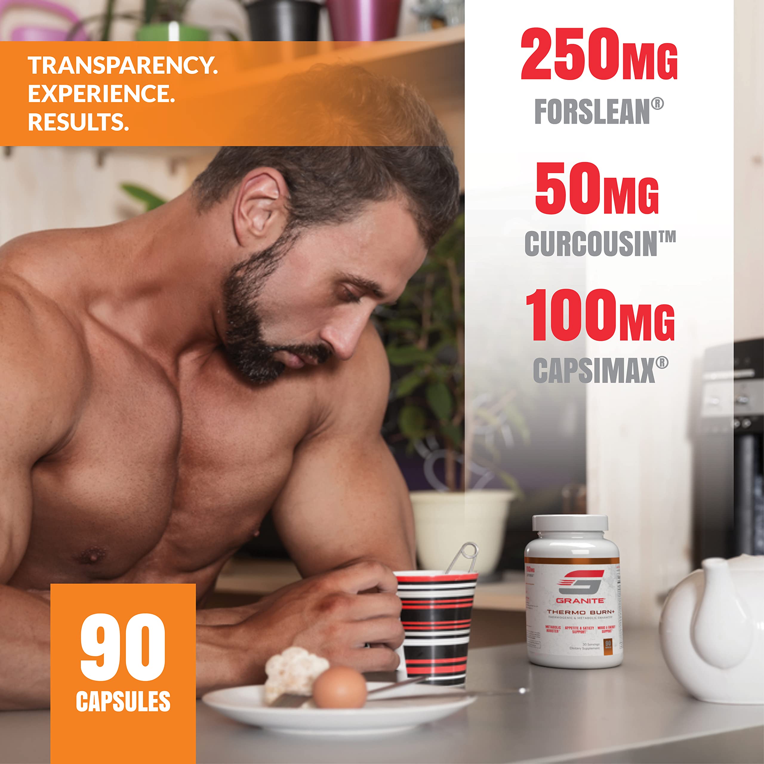 Granite Supplements Thermo Burn+ bottle side view