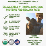 Grassfat Beef Liver Capsules opened bottle with capsules visible