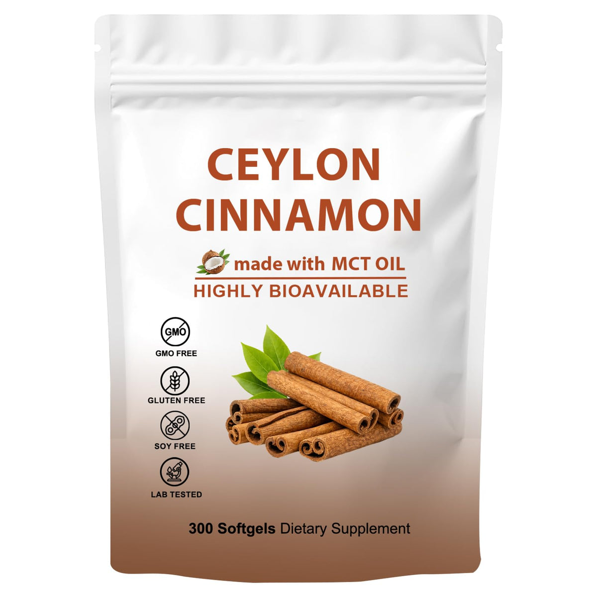 GraviGlow Ceylon Cinnamon Softgels bottle front view