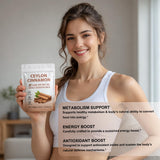 GraviGlow Ceylon Cinnamon Softgels ingredients list on packaging