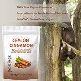 GraviGlow Ceylon Cinnamon Softgels with MCT Oil on a wooden table