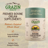 GRAZIN HEALTH Bovine Colostrum Capsules 90 Count side view
