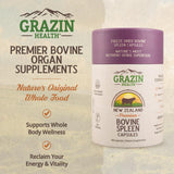 GRAZIN HEALTH Bovine Spleen Capsules bottle side view