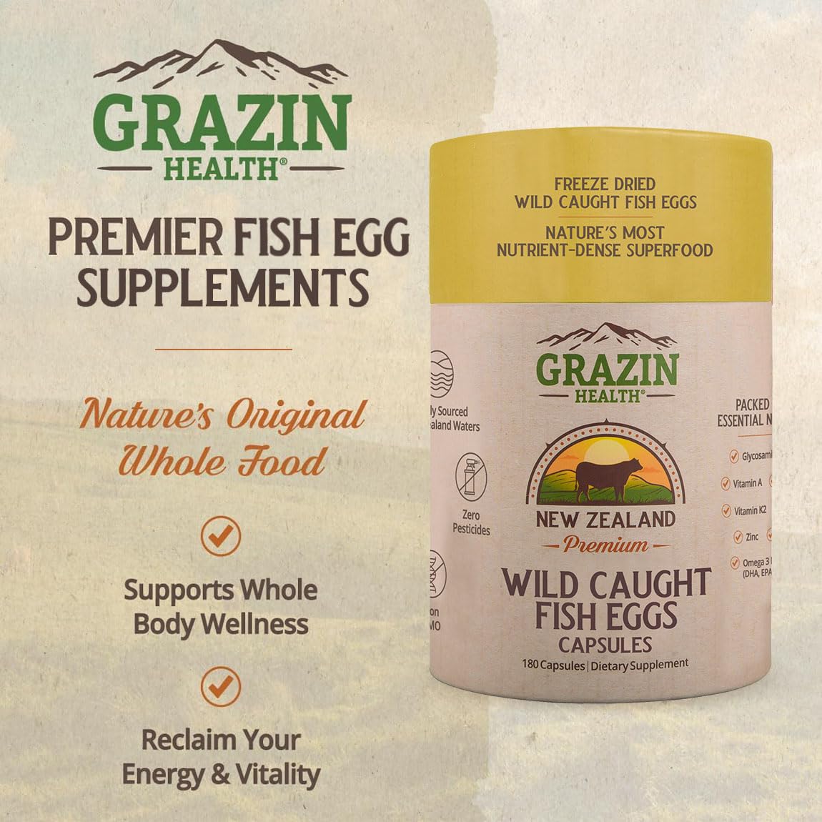 GRAZIN HEALTH Fish Eggs Capsules ingredients list