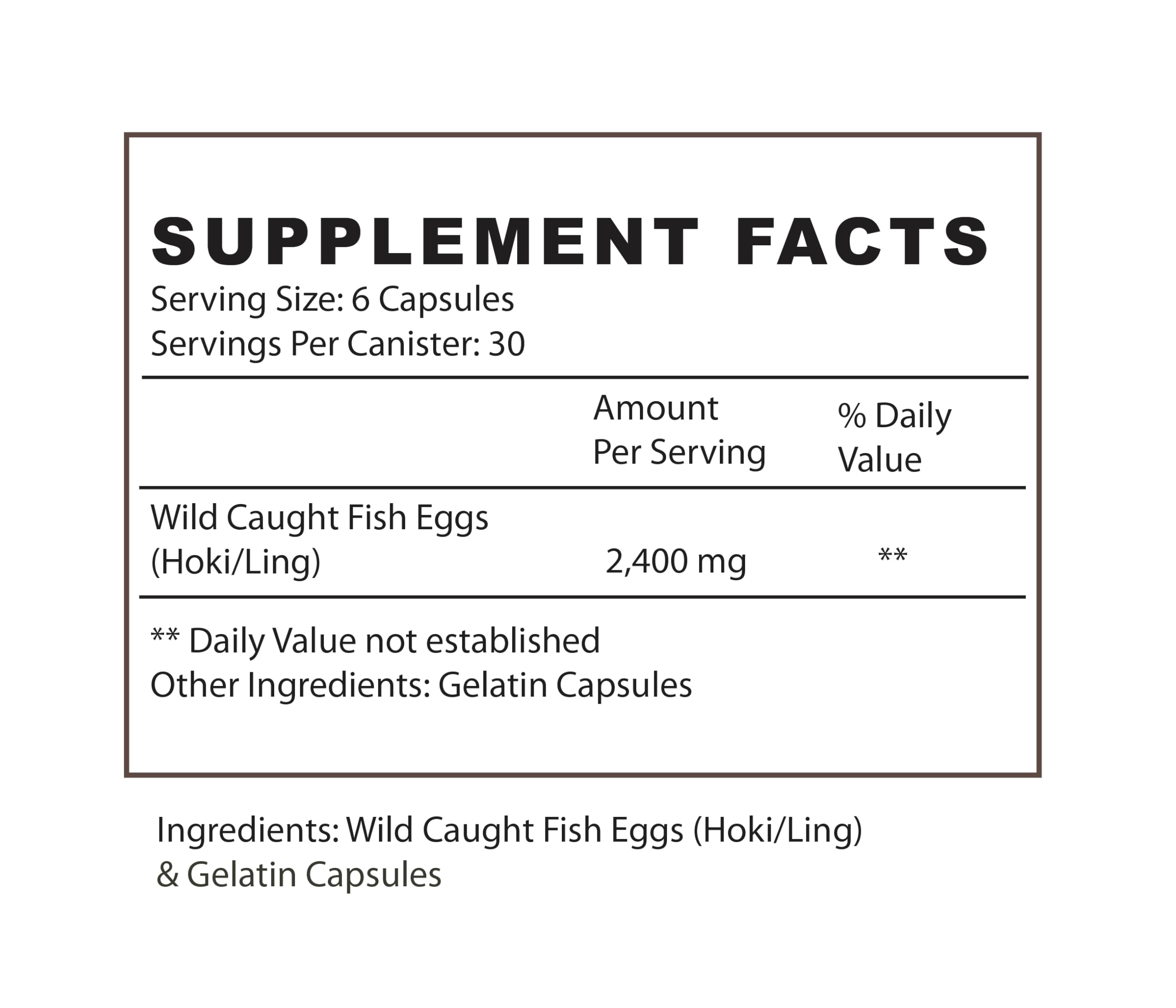 GRAZIN HEALTH Fish Eggs Capsules on a wooden table