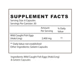 GRAZIN HEALTH Fish Eggs Capsules on a wooden table