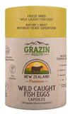 GRAZIN HEALTH Fish Eggs Capsules side view with dosage details