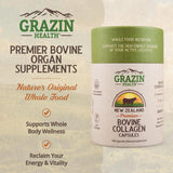 GRAZIN HEALTH Grass Fed Bovine Collagen Powder mixed in a drink