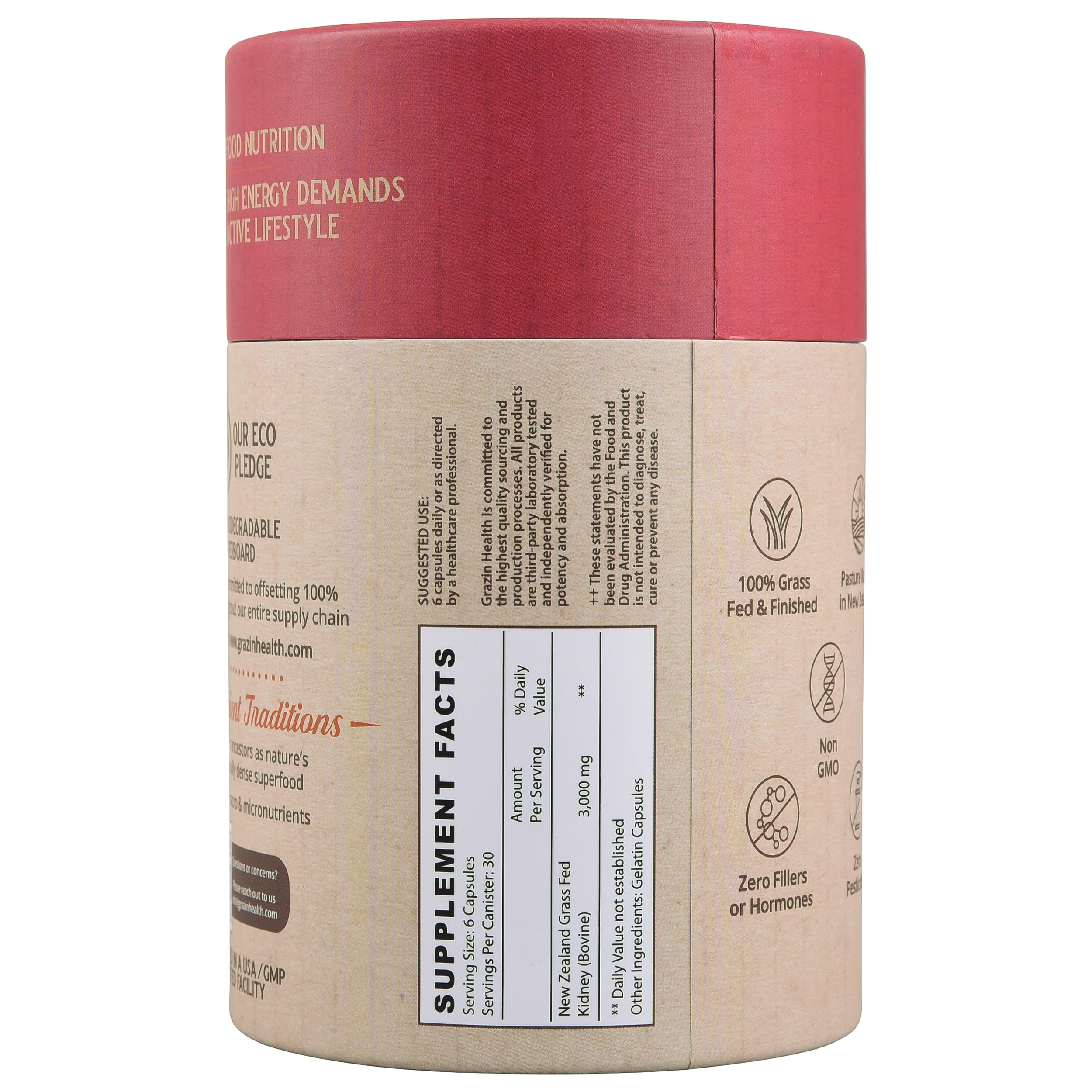 GRAZIN HEALTH Kidney Health Capsules close-up of capsules