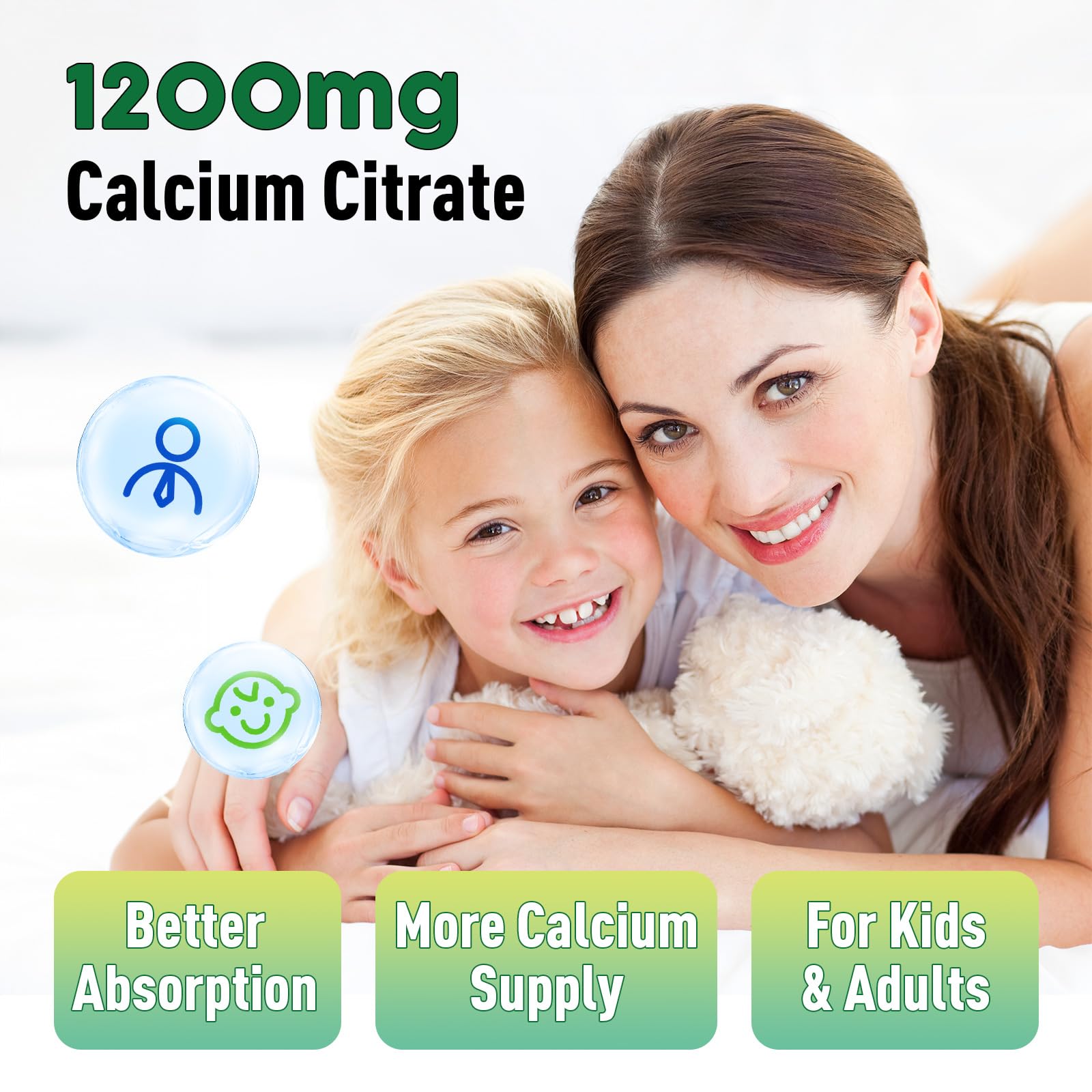 GREABBY Calcium Citrate Gummies natural pineapple flavour