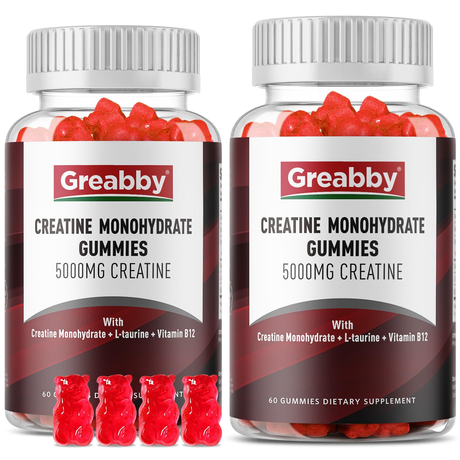 GREABBY Creatine Monohydrate Gummies 5000mg front view