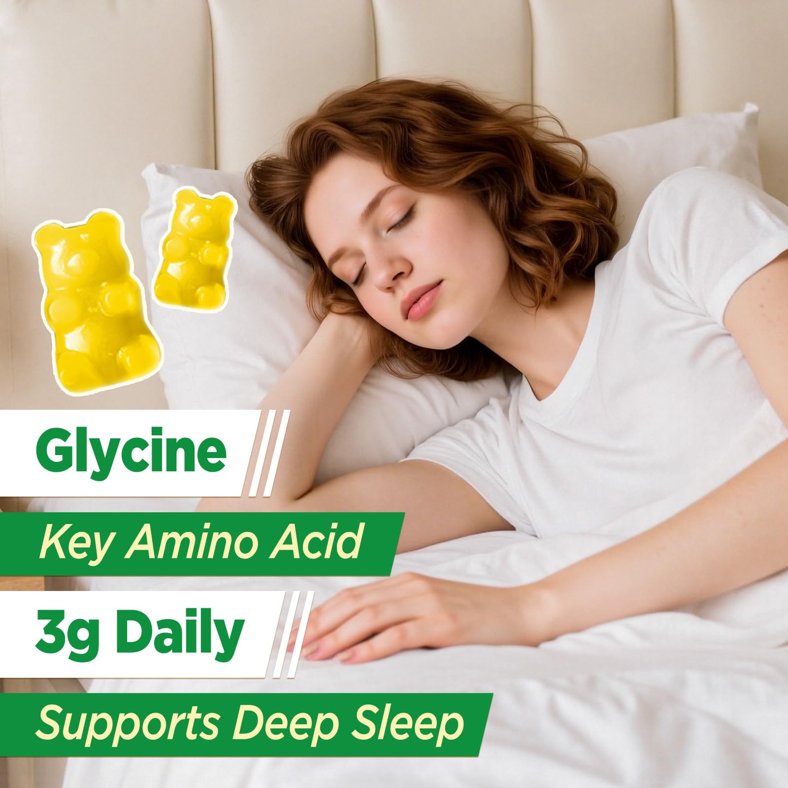 GREABBY Glycine 3g Gummies bottle with label