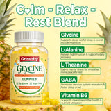 GREABBY Glycine 3g Gummies side view showing gummies