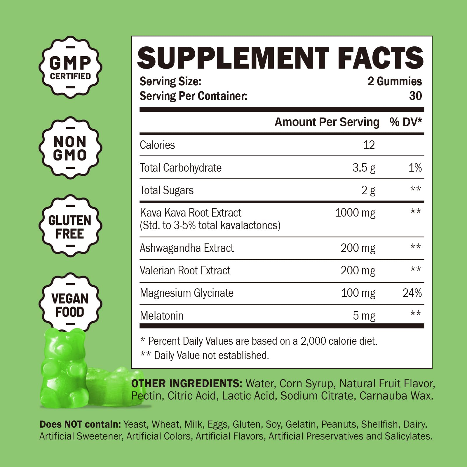 GREABBY Kava Kava Gummies with lemon flavour description