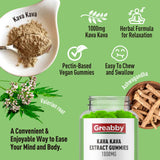 GREABBY Kava Kava Gummies with nutritional information