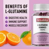 GREABBY L-Glutamine Gummies 1000mg with mixed berry flavour