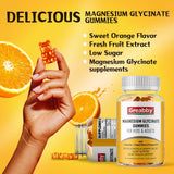 GREABBY Magnesium Glycinate Gummies with a measuring spoon