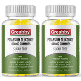GREABBY Potassium Gluconate Gummies front view, natural lemon flavour