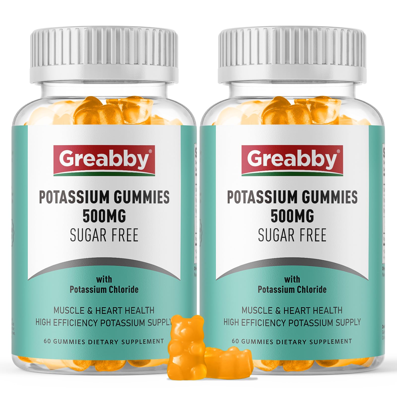 GREABBY Potassium Gummies 500mg front view