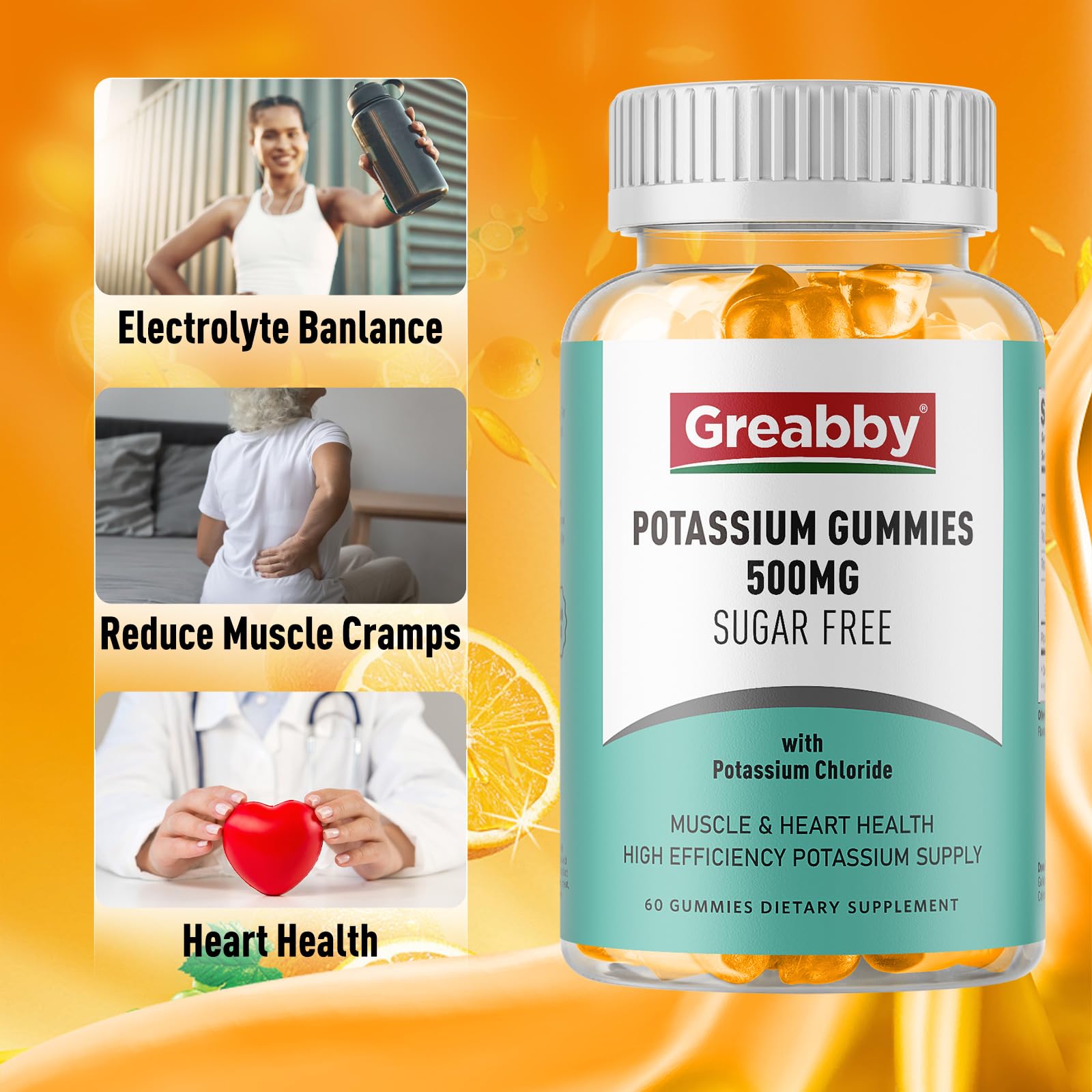 GREABBY Potassium Gummies ingredients list