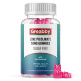 GREABBY Zinc Gummies 50mg Picolinate front view with packaging