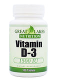 Great Lakes Nutrition Vitamin D3 68g supplement front view