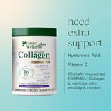 Great Lakes Wellness Advanced Collagen Peptides mixed in a smoothie