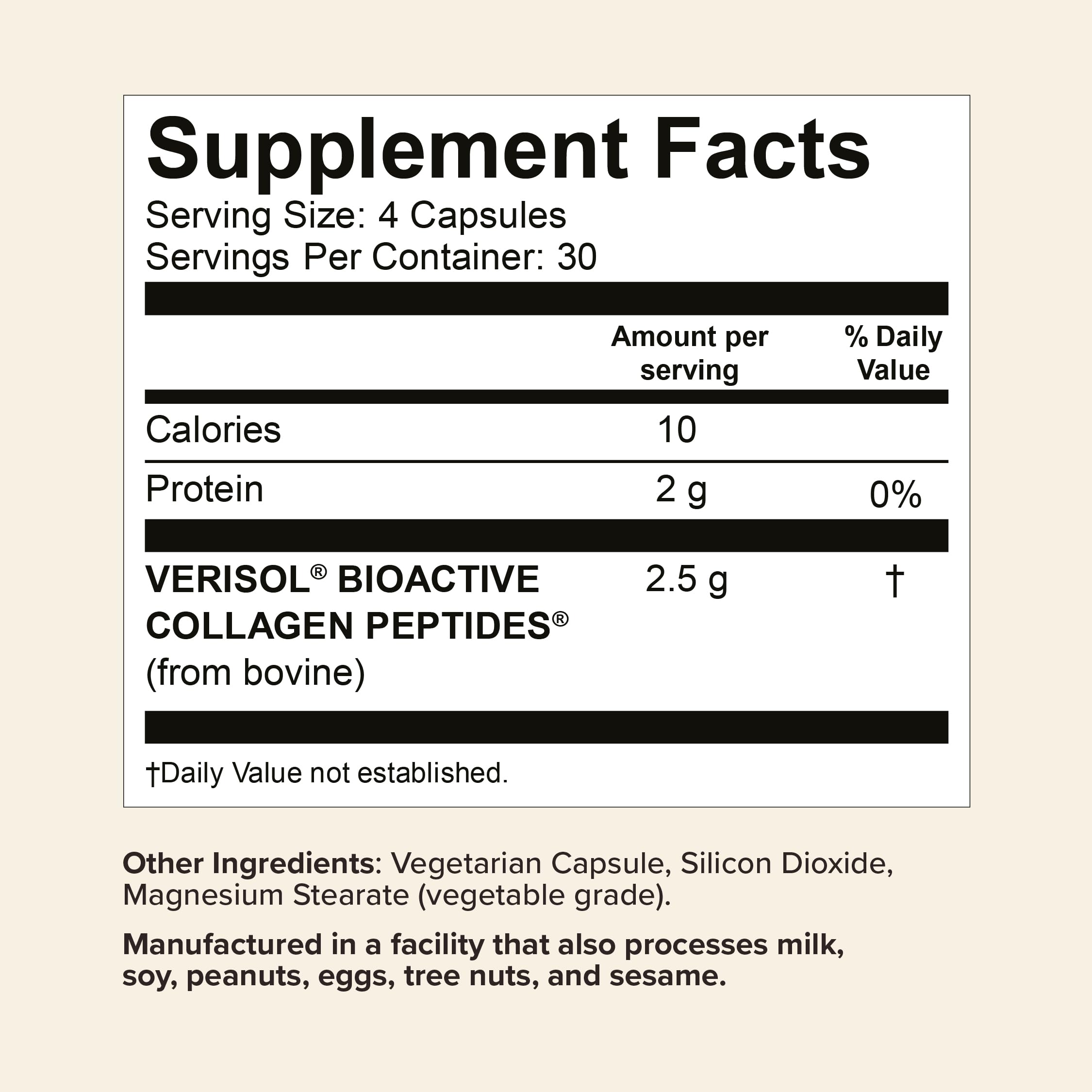 Great Lakes Wellness Collagen Peptides Capsules on a wooden table